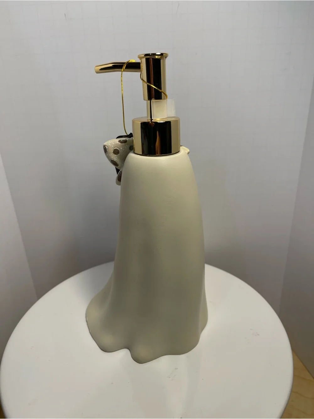 Halloween Ghost Girl Soap Dispenser with Leopard Print Bag & Bow - NWT**